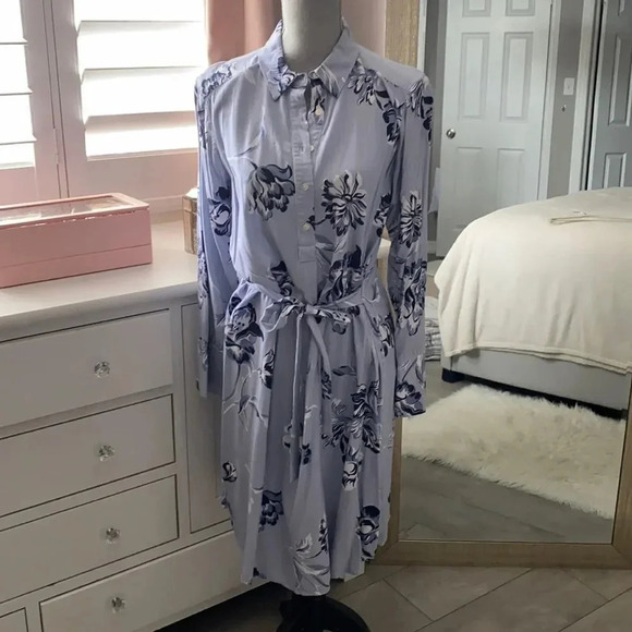 Floral Shirt Dress Tie Belt, Size M - Picture 1 of 6